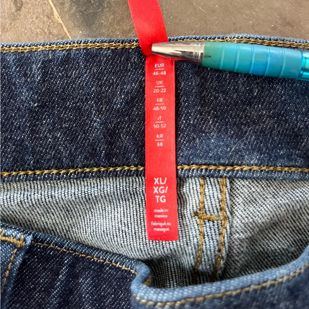 EUC SPANX Blue Flare Wide Leg Jeans - Picture 7 of 12